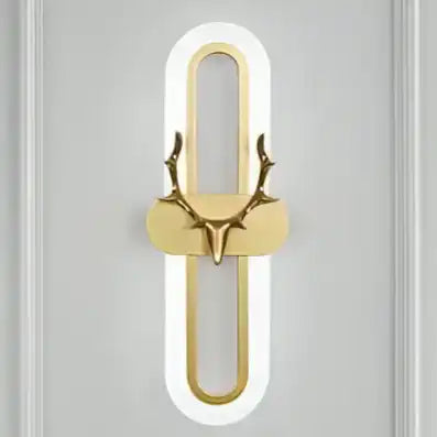 Hdc 400mm Oval Deer Wall Light for Bedroom