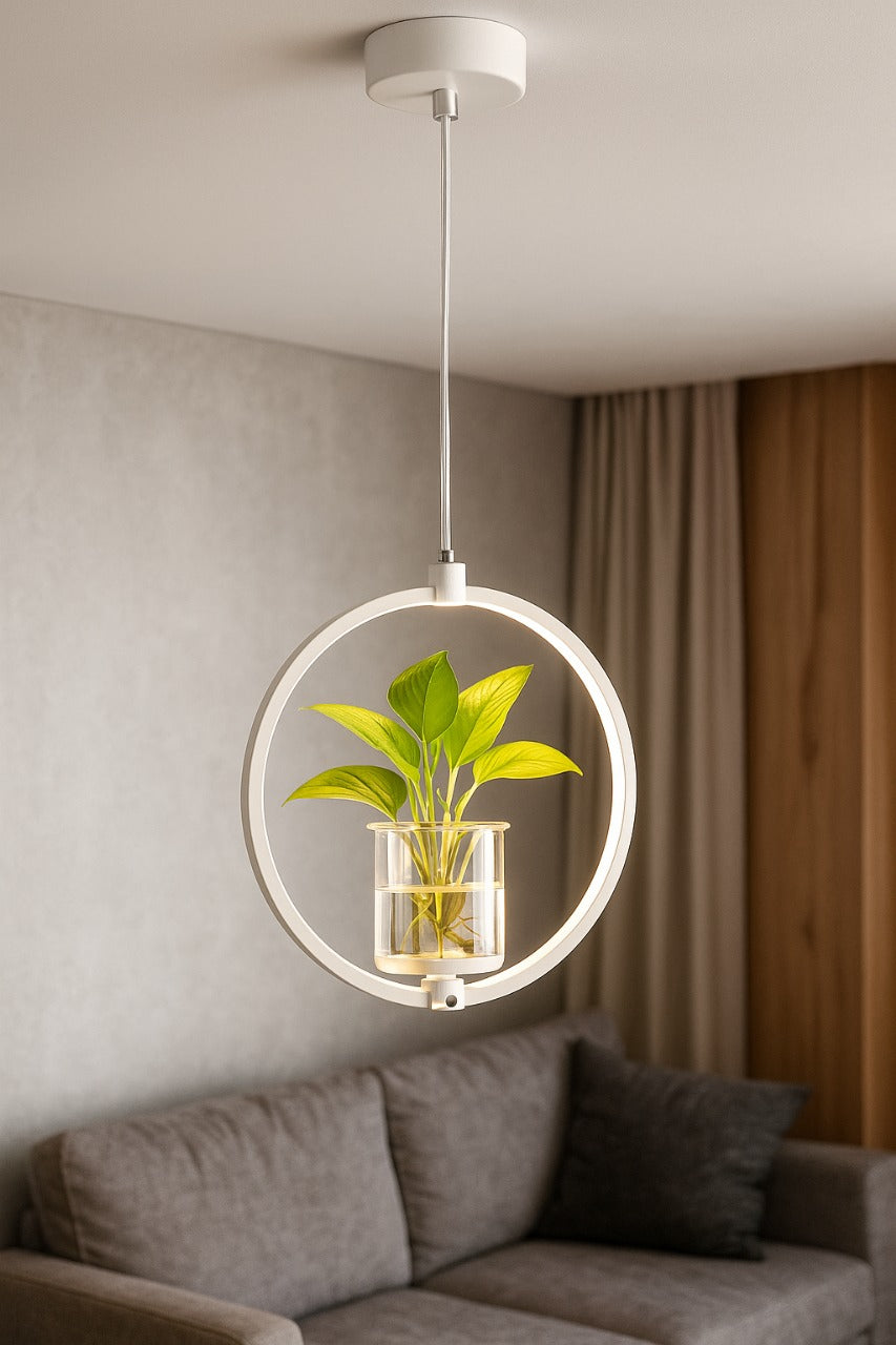 Hdc 18w Modern Hanging Planter LED Pendant Round Light Ceiling Lamp- Warm White
