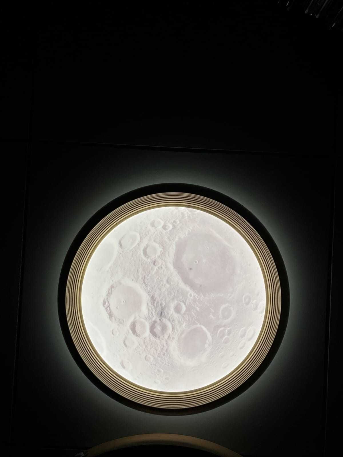 HDC Lunar Glow Moon Surface LED Ceiling Light For Bedroom & Living Room Fixture