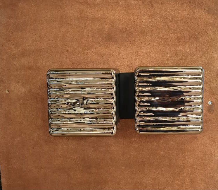 HDC Twin-Ridge Crystal Glow Wall Light For Living Room, Bedroom