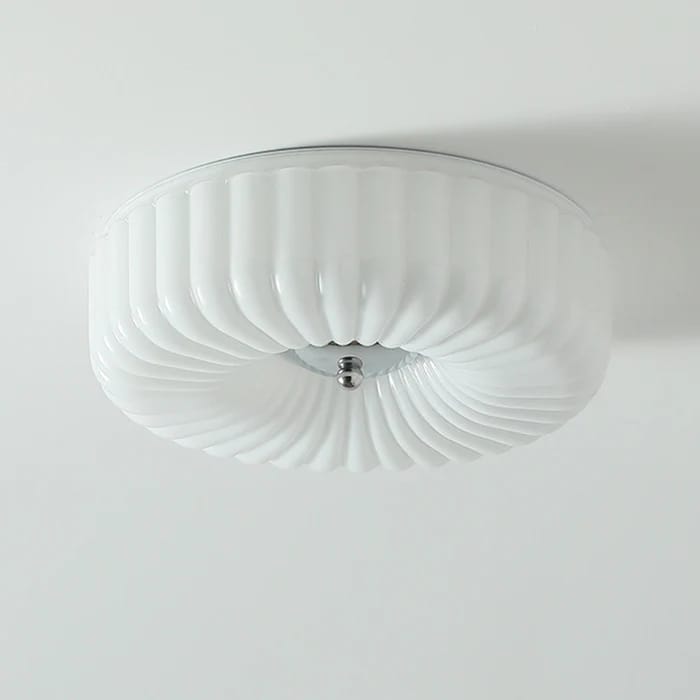HDC RippleGlow Premium Glass Flush Mount LED Ceiling Light For Living Room