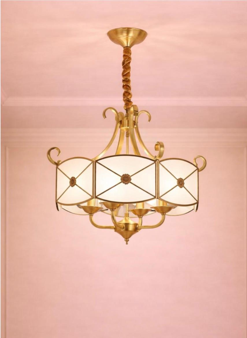 Hdc Minimalist European Creative All Copper Study Bedroom Restaurant Ceiling Light