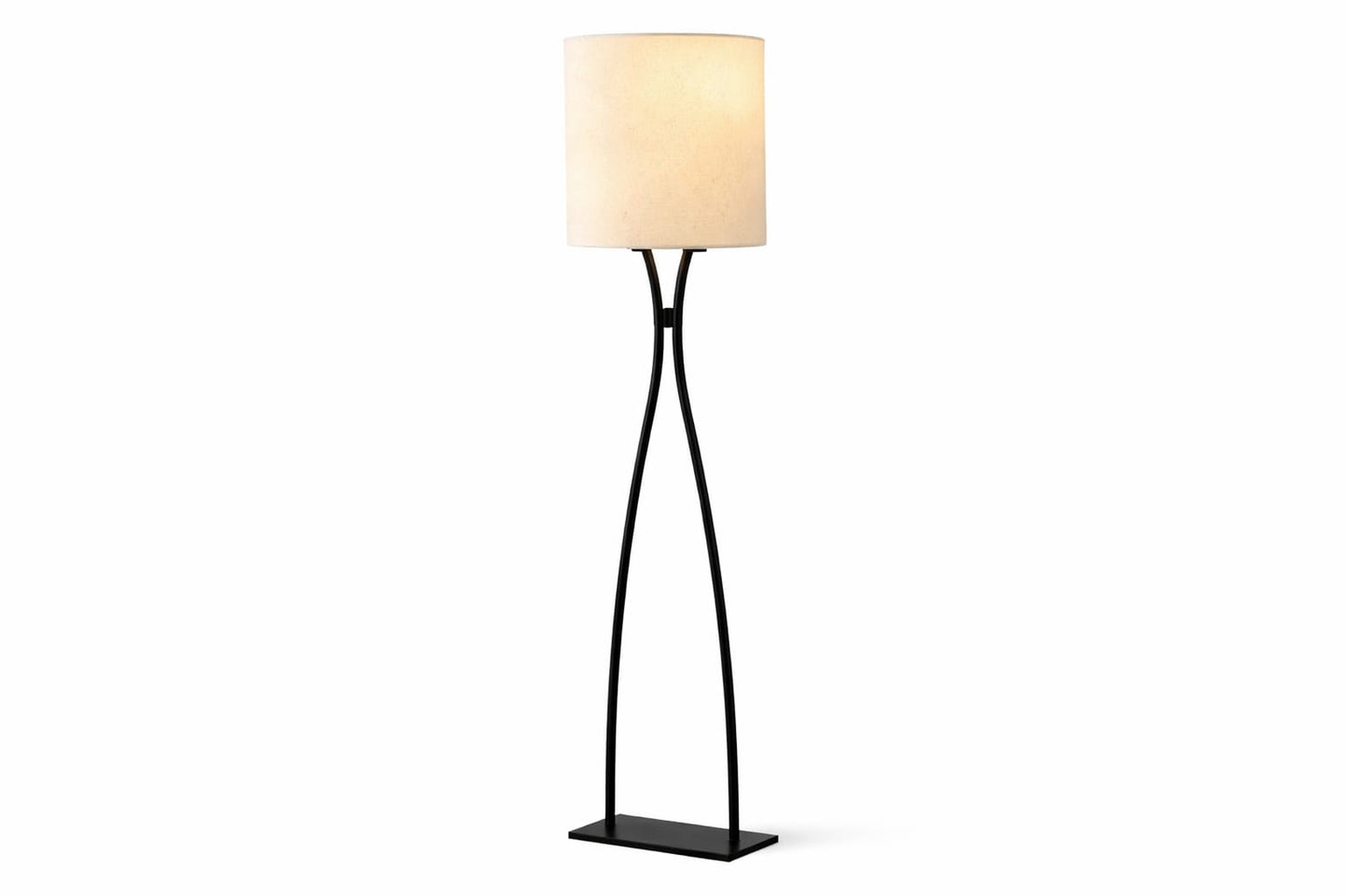 HDC Modern Black Fabric Floor Lamp for Living Room & Bedroom