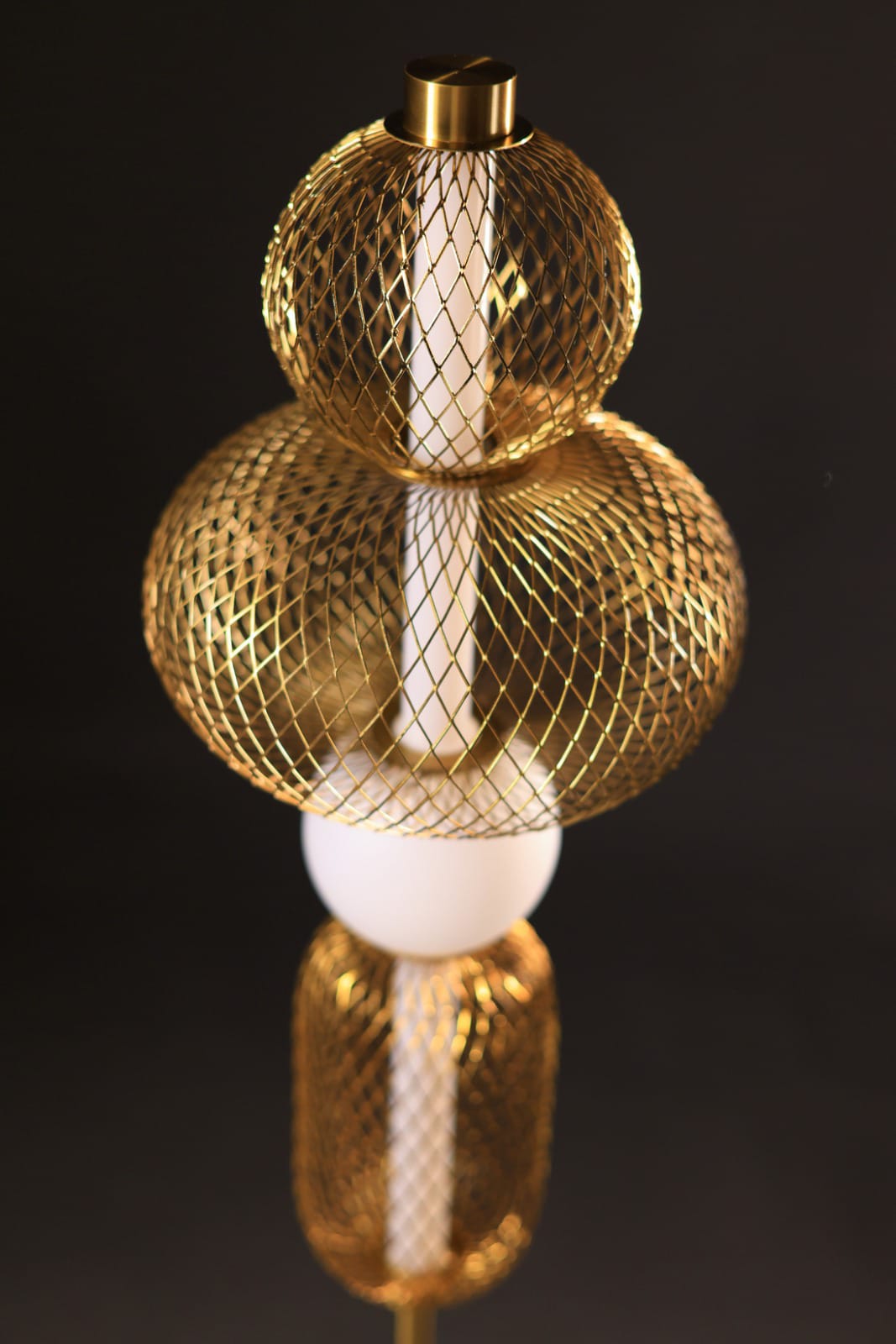 HDC Modern Gold Mesh Designer Floor Lamp for Bedroom, Living Room