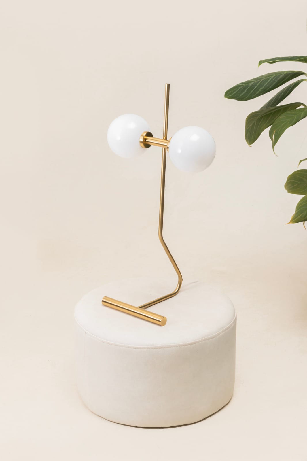 HDC Modern Gold Double Globe Table Lamp for Study Room, Office Desk