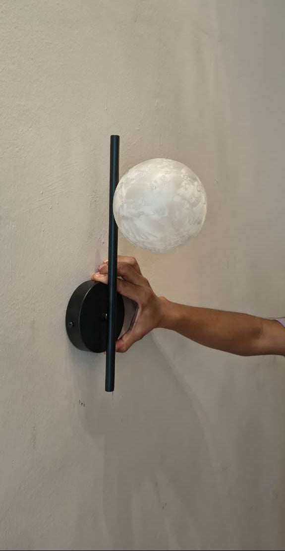 HDC Luxury Marble Glass Wall Light for Bedroom, Living Room