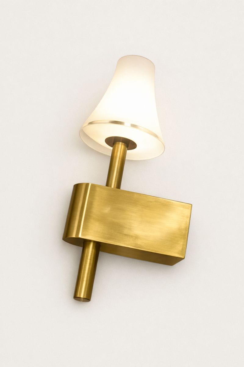 HDC Luxury Marble & Gold LED Wall Light for Bedroom, Living Room