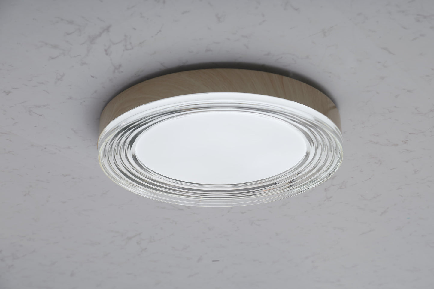 HDC Modern Wood Finish Round LED Ceiling Light