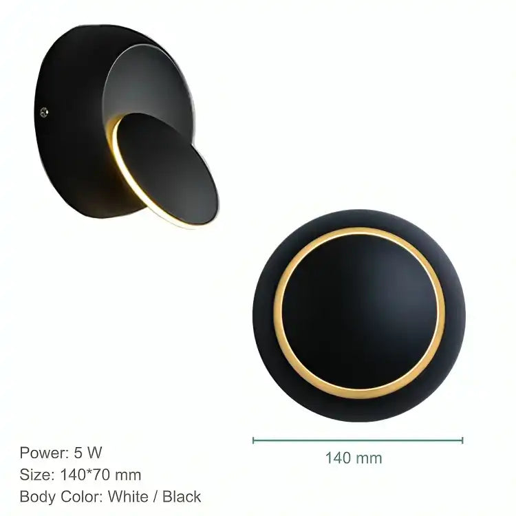 Hdc LED Sleep Light Rotatable Reading Wall Sconces Lamp Fixture- Warm White