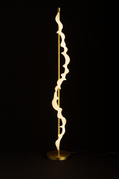 HDC Modern Sculptural Spiral Flow Artistic LED Floor Lamp