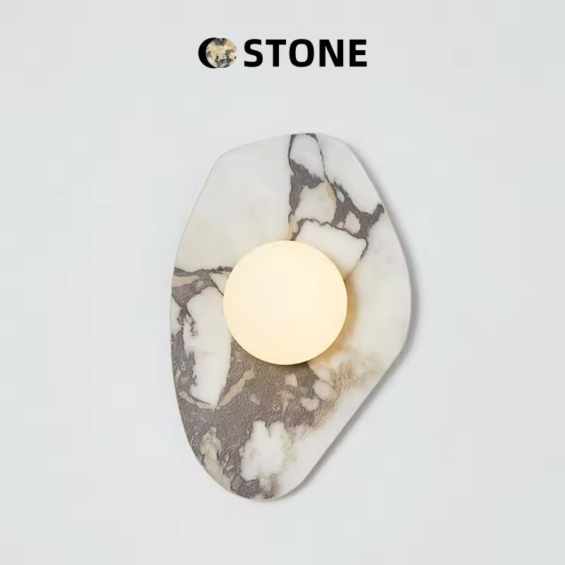 HDC Luxury Irregular Marble Stone Wall Light For Living room, Bedroom