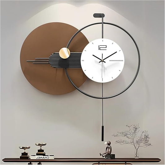Hdc Modern Creative Metal Wall Clock For Living Room, Bedroom, Home Decor