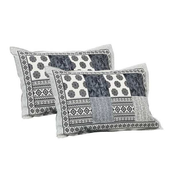 Hdc Floral Patch Print Cotton King Size Double Bed Sheet With 2 Pillow Cover For Bedroom, Home Decor