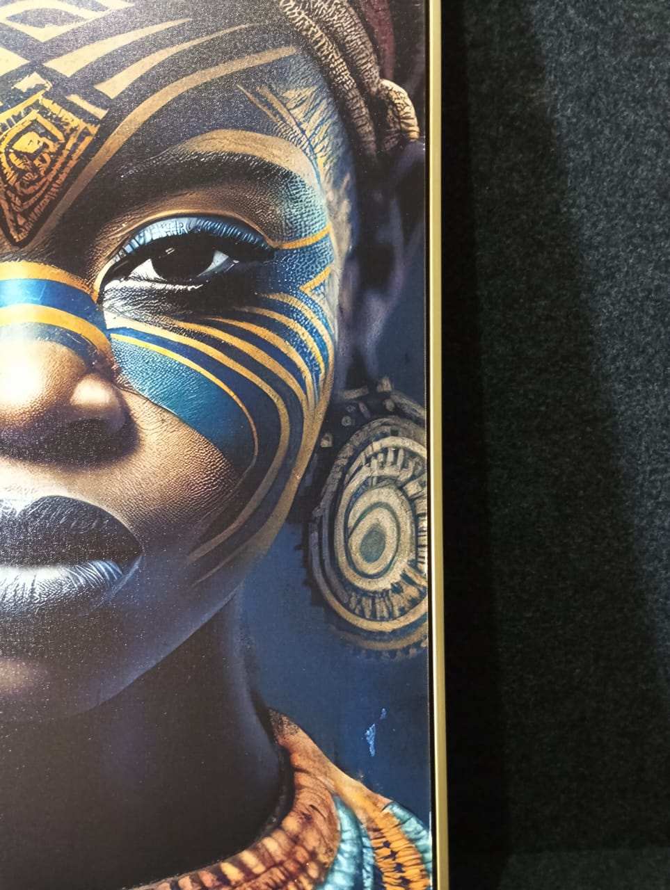 Hdc Modern Wall Art Depicting an Indigenous Girl With its Cultural Ornaments Canvas Wall Art