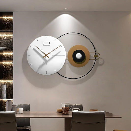 Hdc Modern Creative Metal Wall Clock For Living Room, Bedroom, Home Decor