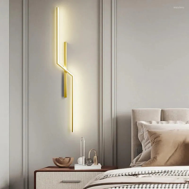 Hdc Modern LED Dimmable Nordic Wall Sconce for Background Bedroom Wall Lights