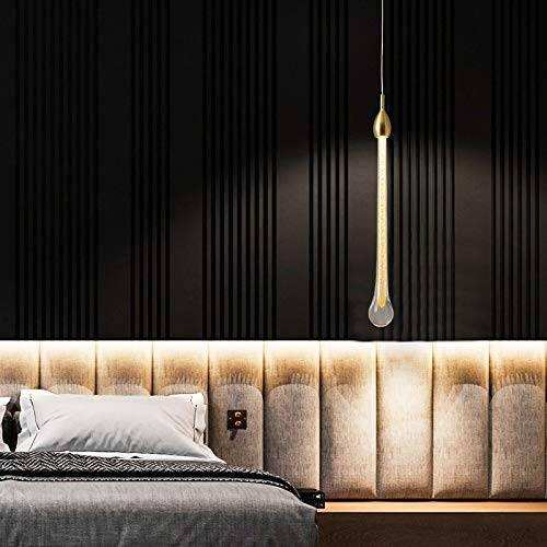 HDC Led 1 Light Gold Crystal Long Pendant Ceiling Lamp Light Fixture - Tricolor