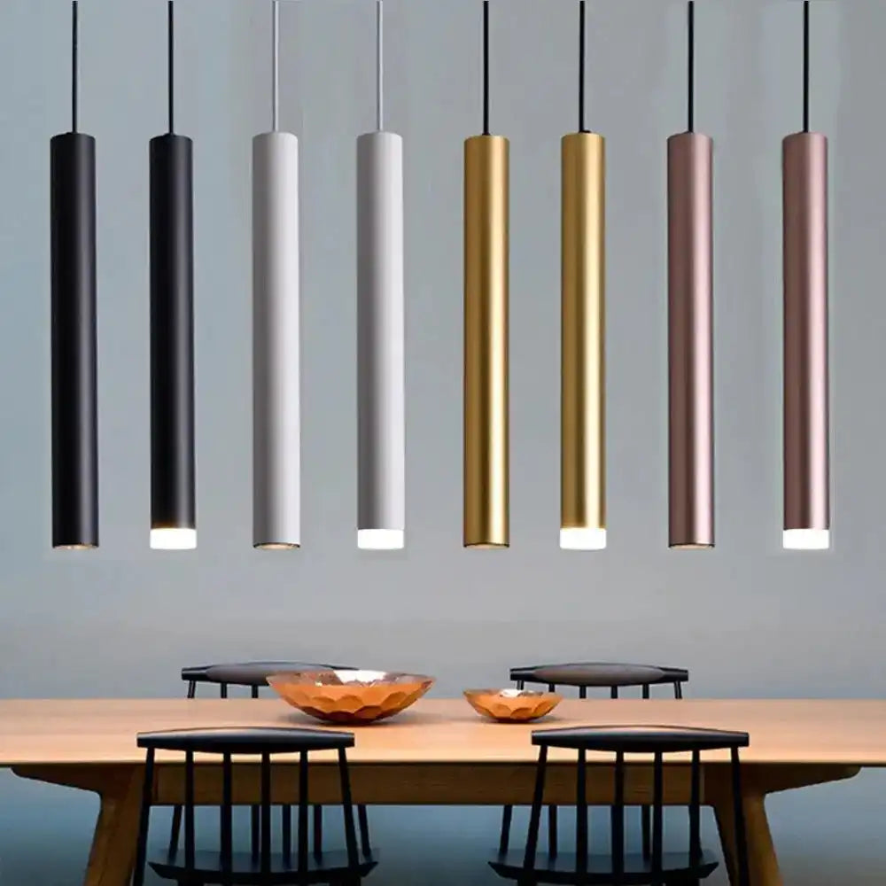 Hdc 600mm Led 1 Light Modern Led Cylinder Pendant Light - Tricolor