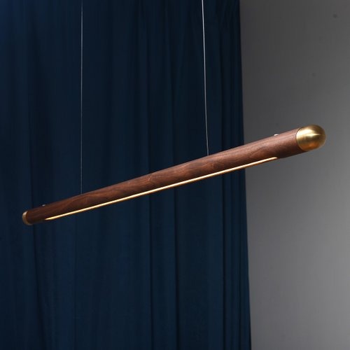 Hdc 1500mm Modern Wooden Minimalist LED Hanging Light for Dining, Office & Living Spaces