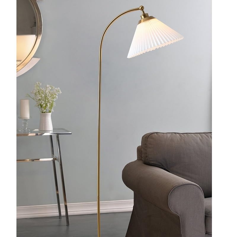 Hdc Nordic Floor Lamp Living Room Bedroom Bedside Lamp Retro Pleated Lamp