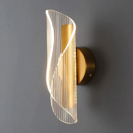 HDC Transparent 6w Curve Led Wall Lamp Bedside Light - Warm White