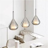 HDC Amber Glass Pendant Light Bedside Hanging Corner Light