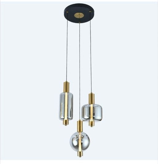 HDC 3 Light Clear Glass Pendant Light for Living Room