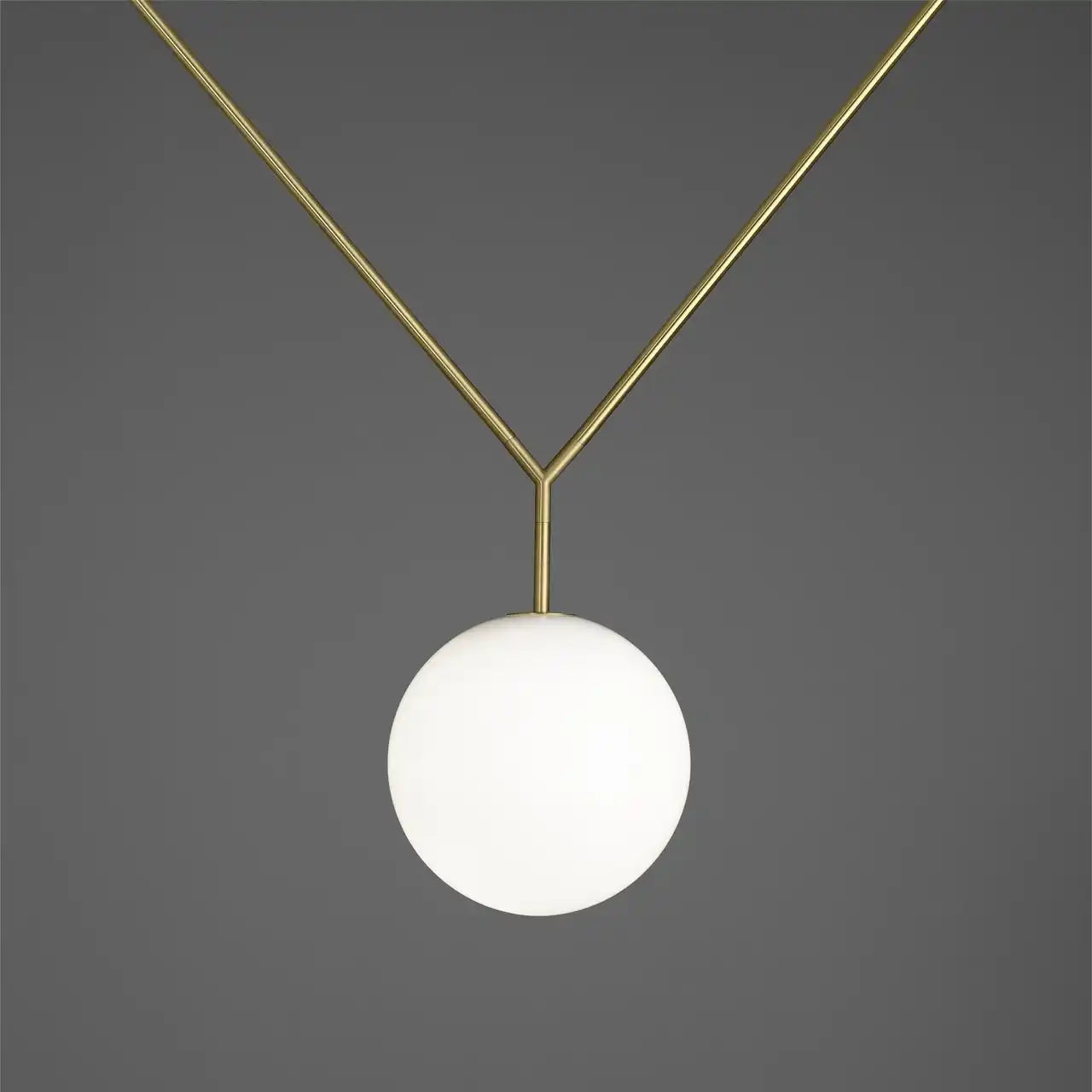 Hdc Stylish Frosted Ball Modern Metal Pendant Light