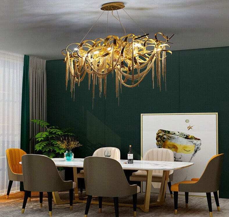 Hdc 1200mm Light luxury modern chain tassel living room dining room ch