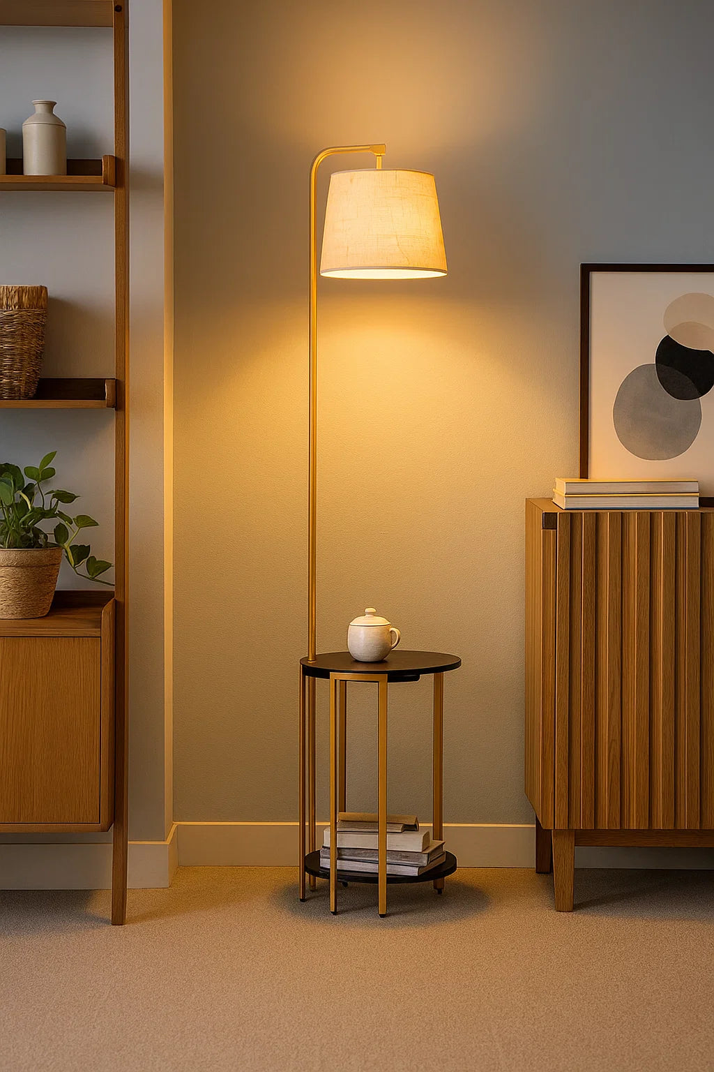 Hdc Room Lamp Rotating Small Table Floor Lamp Coffee Table Living Room Bedroom Lamp