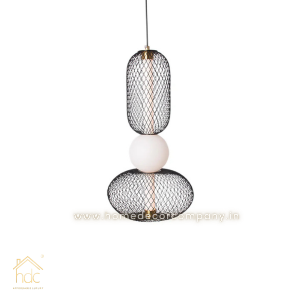 HDC Serene Shine 3 Level Premium Black Rose Gold Surface Hanging Light for Home Ceiling Pendant Light with Hanging Wire
