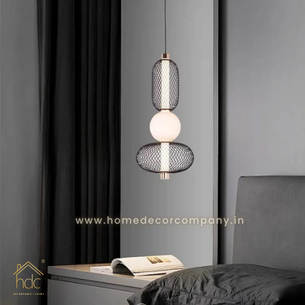 HDC Serene Shine 3 Level Premium Black Rose Gold Surface Hanging Light for Home Ceiling Pendant Light with Hanging Wire