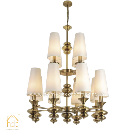 HDC Modern Chandelier Light Fixture Scarlett White 12-Light Chandelier (White)