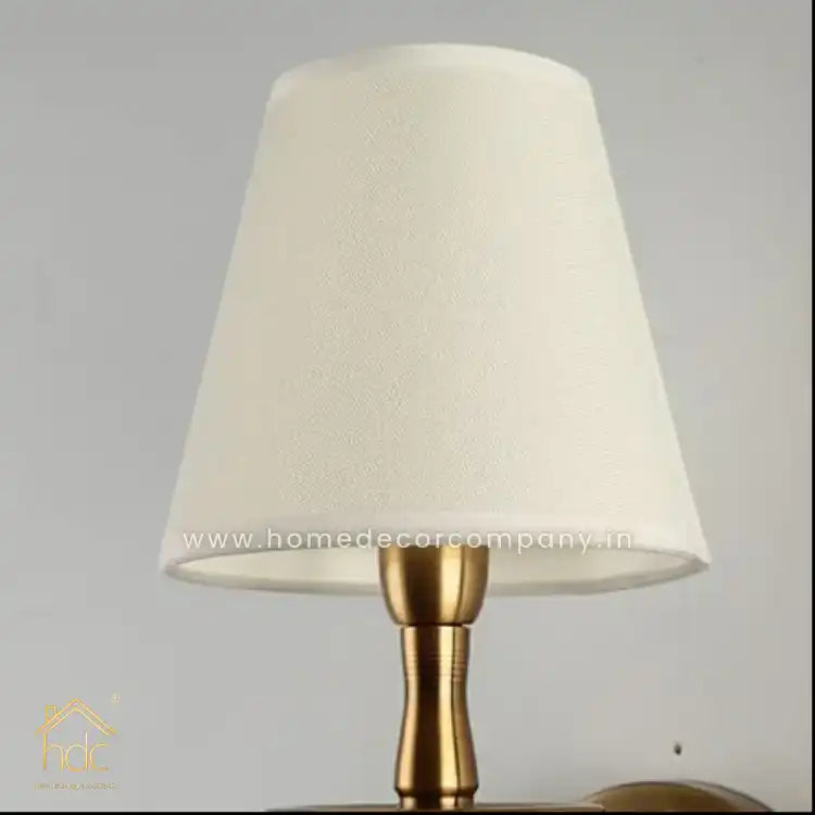 HDC Indoor Gold Single Head Metal Simple Fabric Wall Lantern Bedroom Dining Room Wall Light