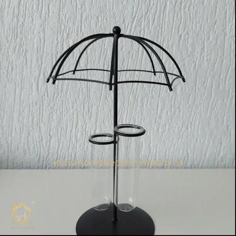 HDC Umbrella Style Flower Vases Decorative Decoration Vase Lines Minimalist Abstract Iron Vases Decor