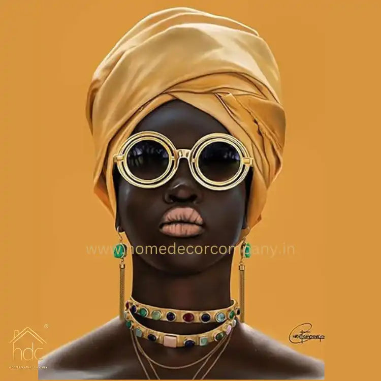 Hdc Printed Black Girl Jewelry African Art Women Posters Prints Canvas Painting Modern Wall Art Pictures for Living Room Home Decor