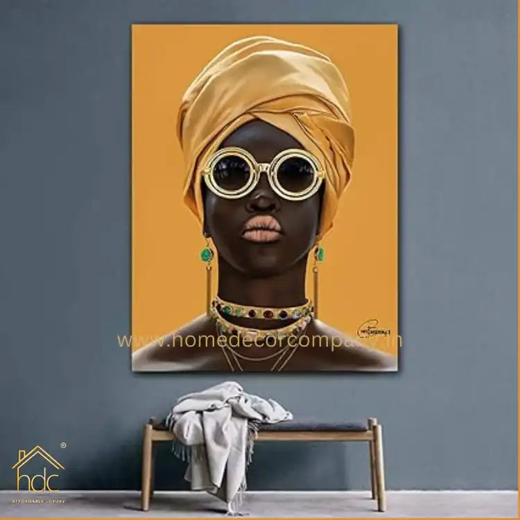 Hdc Printed Black Girl Jewelry African Art Women Posters Prints Canvas Painting Modern Wall Art Pictures for Living Room Home Decor