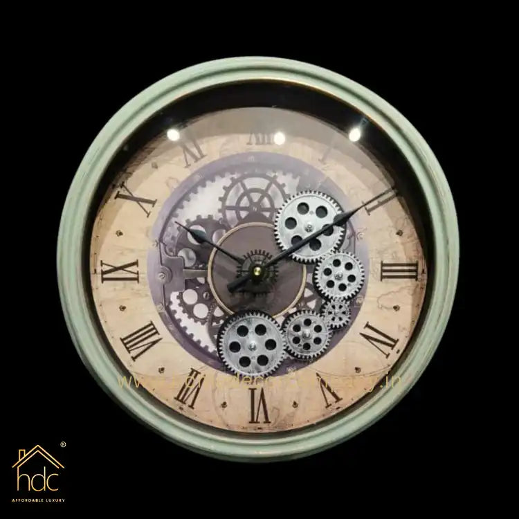 HDC Designer Gear Wall Clock For living rooms, bedrooms, kitchens, or office (Size 43 CM)