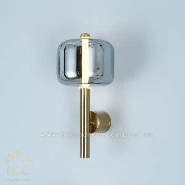 HDC Modern LED Smoke Glass Bedside Lamp for Living Room