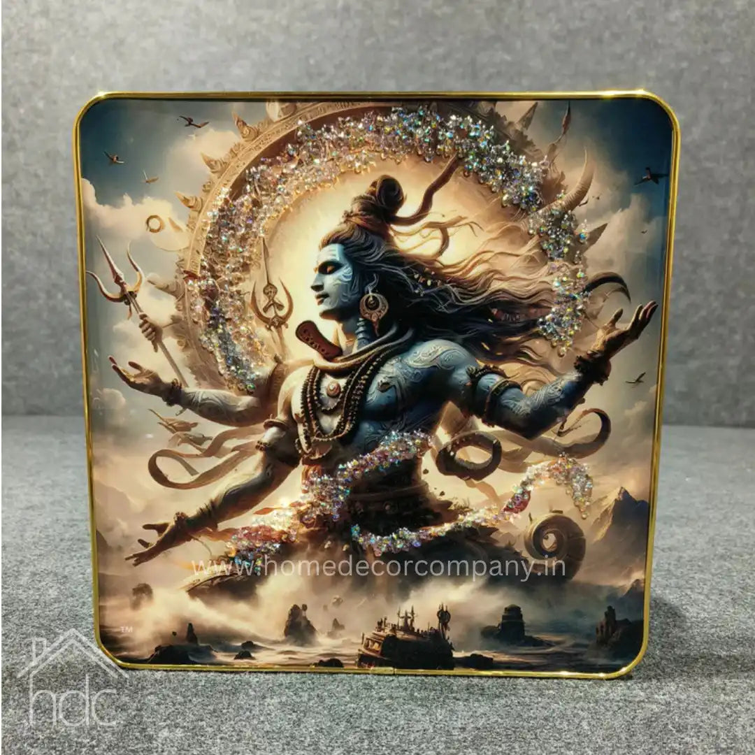 Hdc Crystal painting of lord shiva for Home Decor Office Living Room Decoration