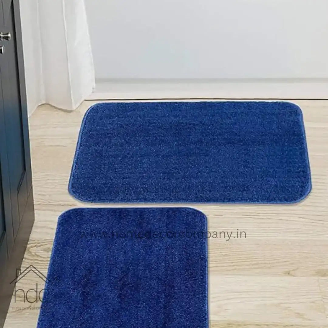 Hdc 40*60, 50*80 CM Anti Slip Microfiber Bath Mat Colour (Navy Blue)