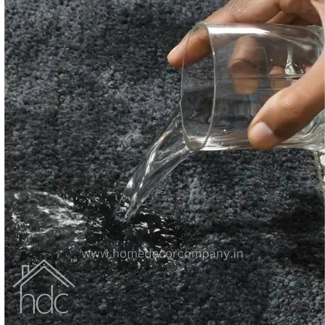 Hdc 40*60, 50*80 CM Modern Super Soft Microfibre Solid Bath Mat 2000 GSM Super Absorbent Anti Skid Mats for Bathroom Mat/Bedroom/Kitchen/Door Mat/Floor Mat Colour (Dark Grey)