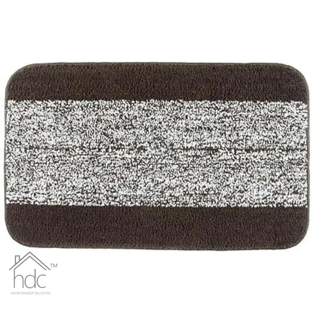 Hdc 40*60, 40*50 CM Modern Solid 1500 GSM A20 Microfiber Contour Mat Super Absorbent/Anti-Skid Contour Mats for Bathroom/Bedroom/Door Mat/Kitchen/Floor Mat (Brown)