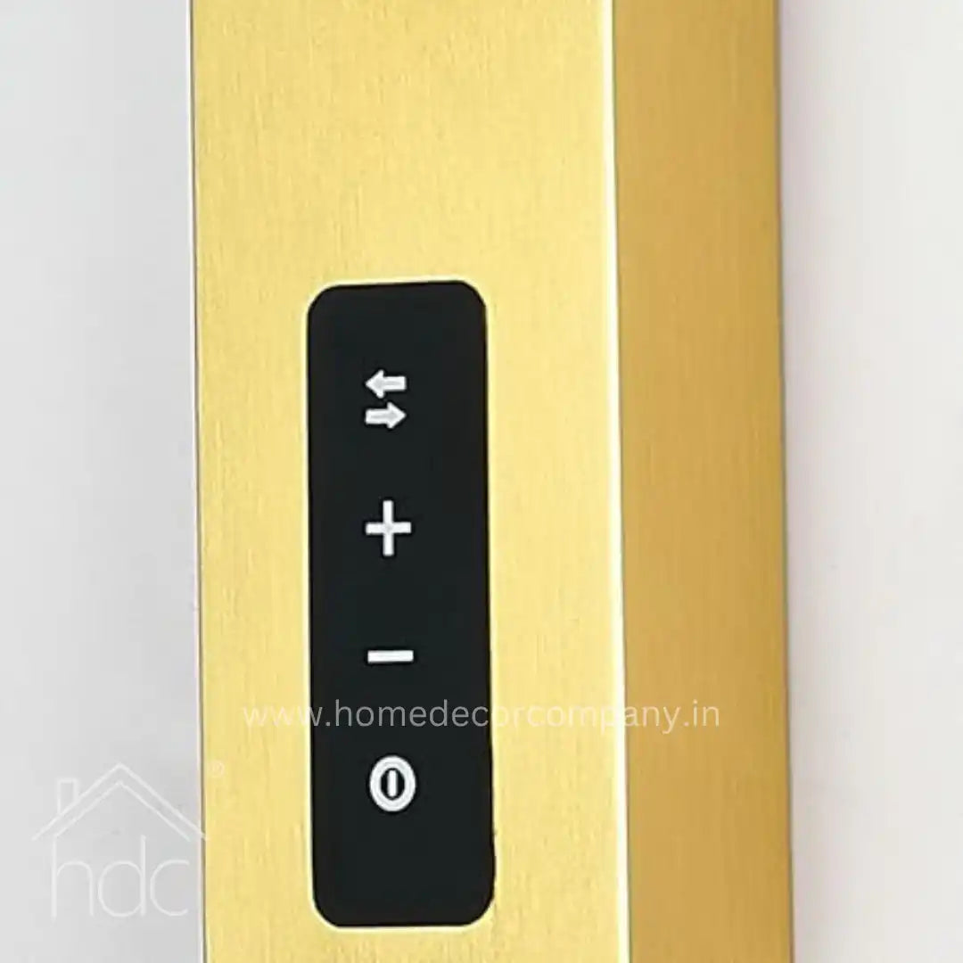 HDC Modern LED Golden Bedside Lamp for Hallway Decorative Striped Wall Sconces Acrylic Wall Mounted Lampshade with Touch Switch