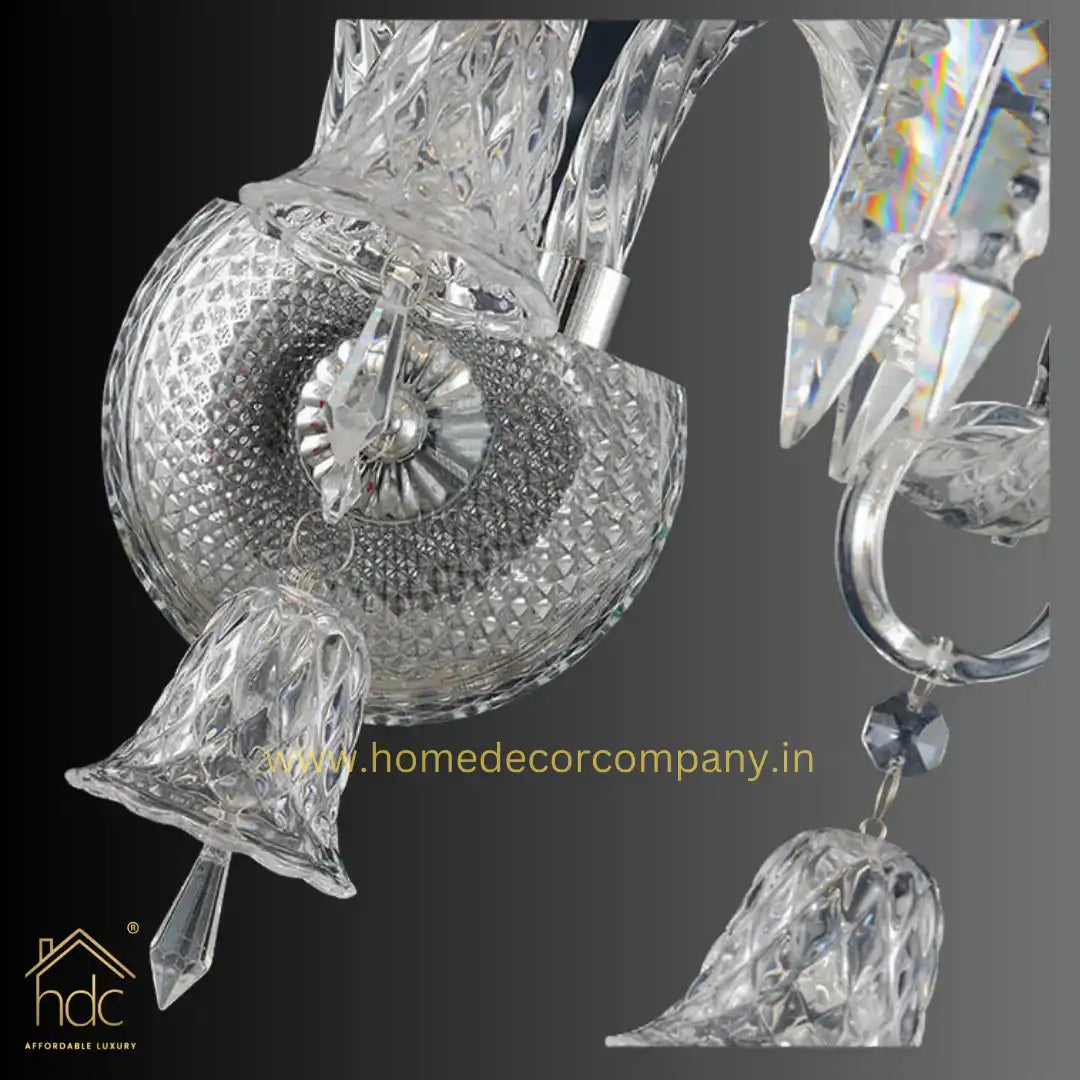HDC Modern Crystal 2 Arms Wall Sconces Home Bedroom Wall Lamp Crystal Sconce