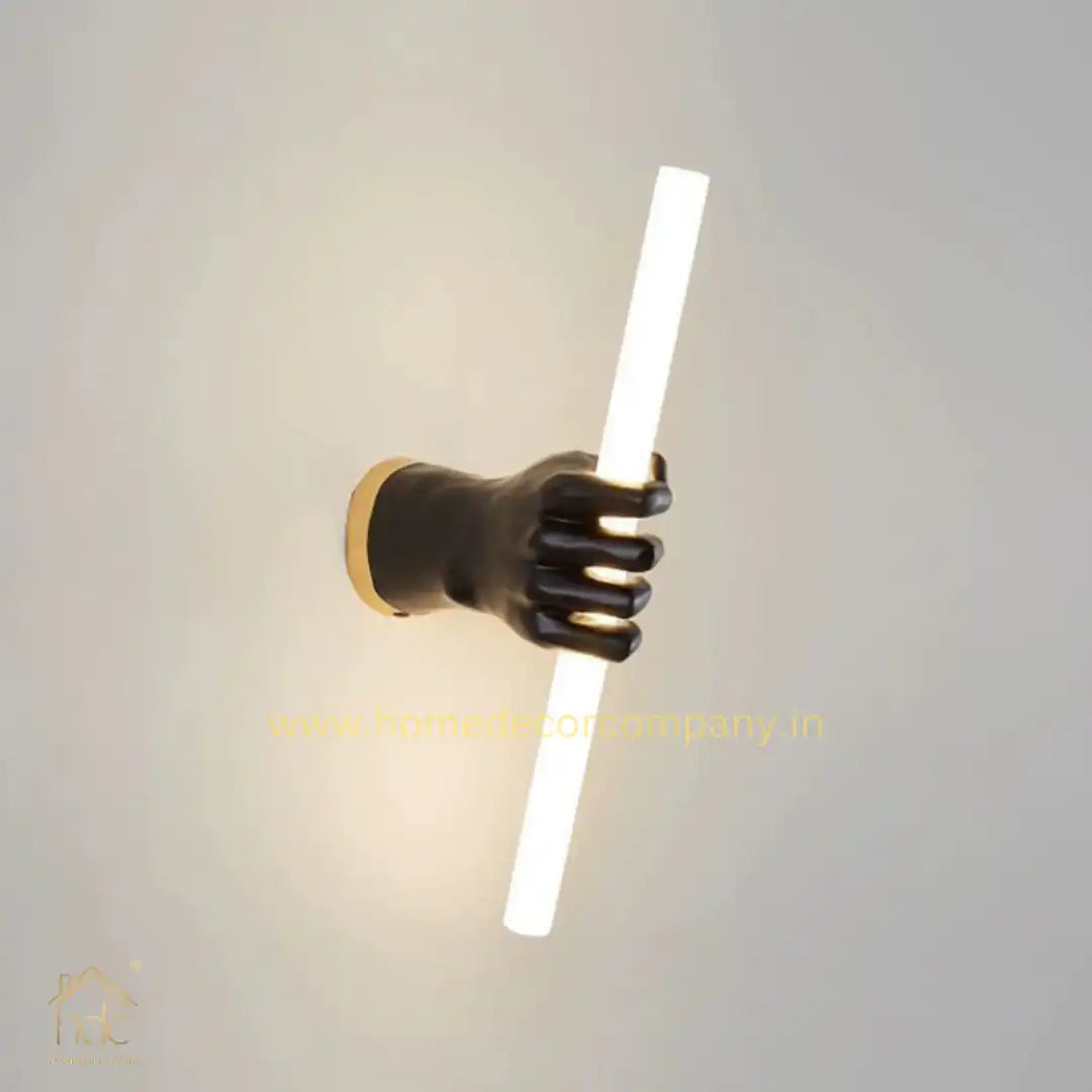 HDC LED Black And White Hand Holding Long Modern Wall Light Living Room LCD Panel Light