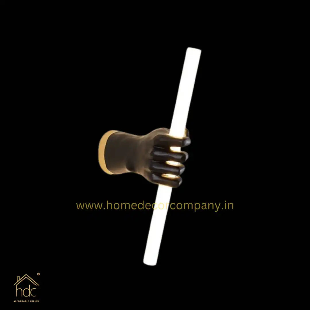 HDC LED Black And White Hand Holding Long Modern Wall Light Living Room LCD Panel Light