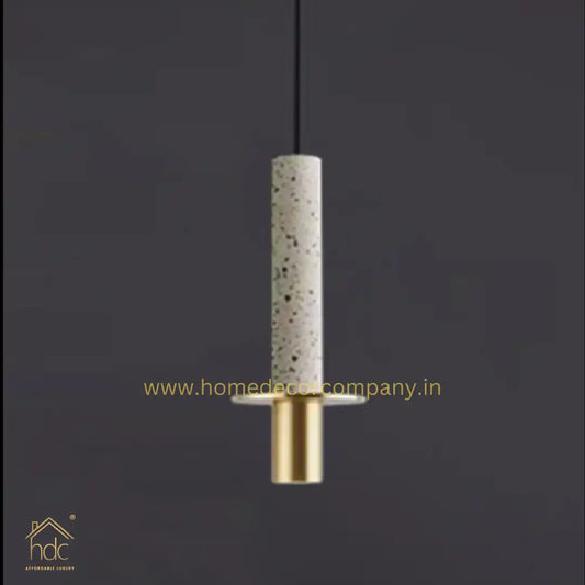 HDC Modern Nordic Modern Minimalist Natural Stone Droplight Pendant Lamp For Living Room Luxury Restaurant (White)