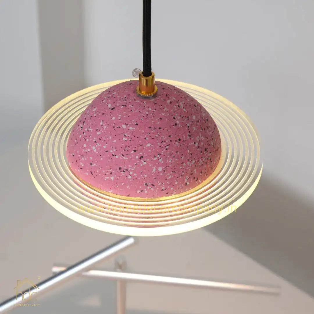 Hdc Modern LED Planet Shape Industrial Cement Hanging Lamps for Restaurant Bar Island Kitchen