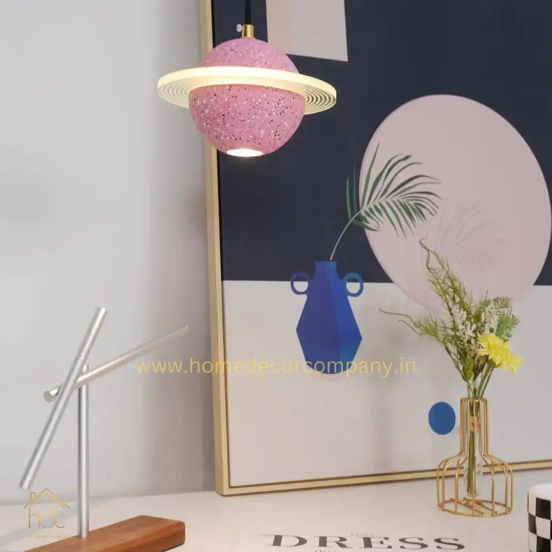 Hdc Modern LED Planet Shape Industrial Cement Hanging Lamps for Restaurant Bar Island Kitchen